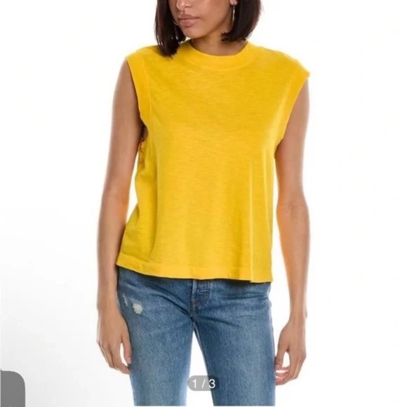 Cotton Citizen Tokyo Muscle Tee - Yellow - NWT - Picture 1 of 4